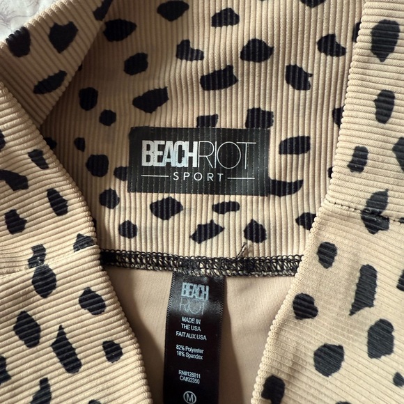 Beach Riot Tan and Black Leopard Ribbed Set - Picture 4 of 4